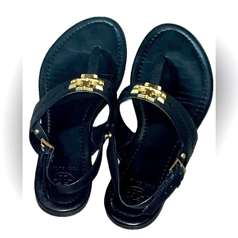 Tory Burch 60220 Everly Sandal Perfect Black Size 6.5